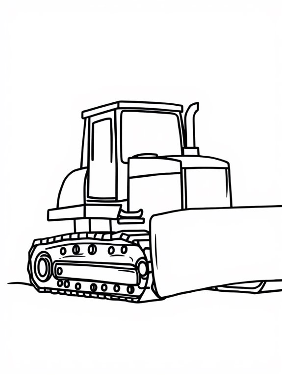 bulldozer coloring page design