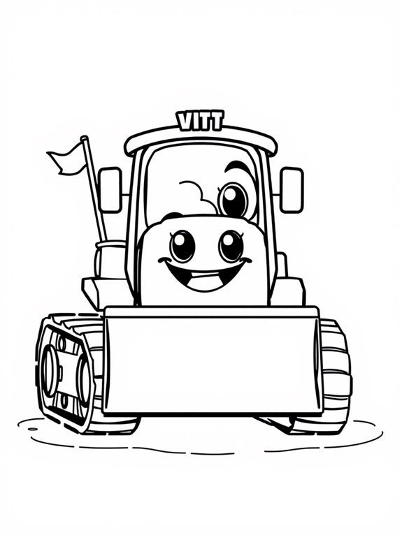 bulldozer coloring page fun