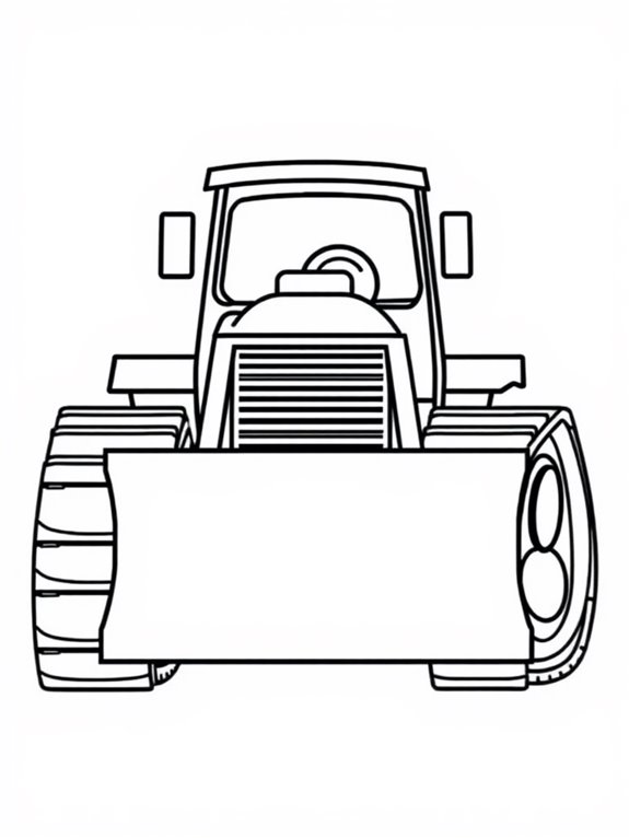 bulldozer coloring page fun