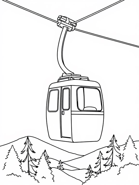 cable car coloring page