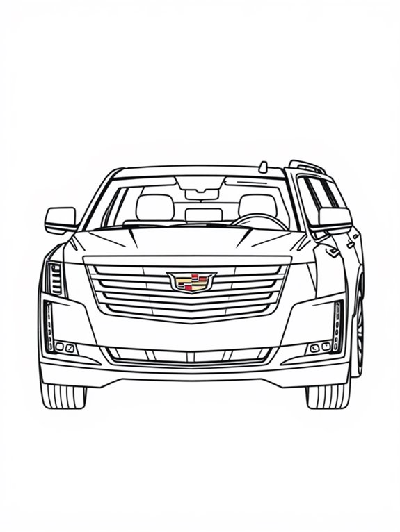 cadillac escalade coloring page