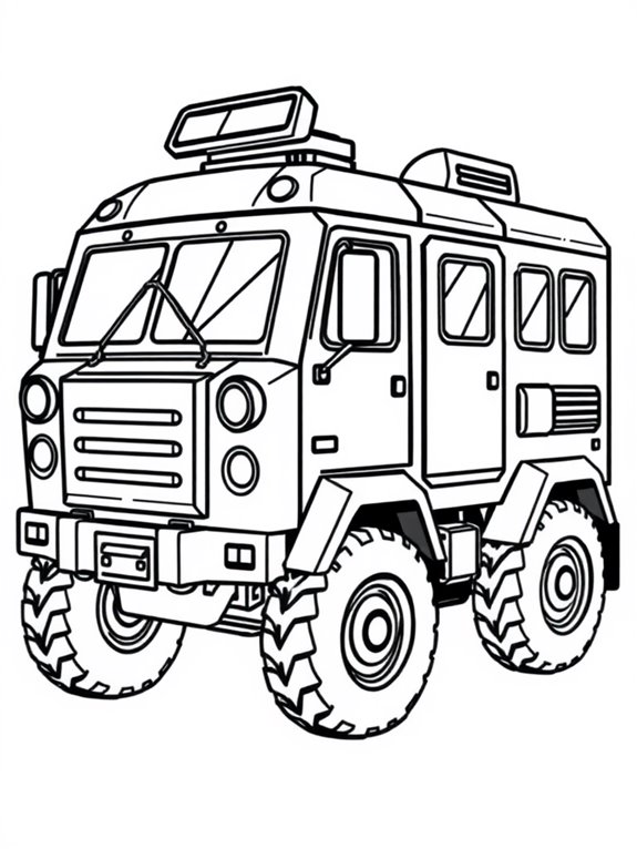 cartoon armored truck illustration