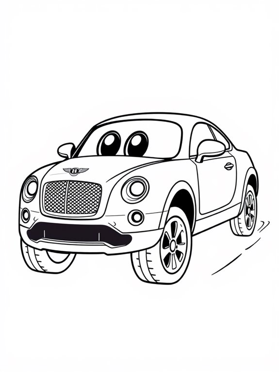 cartoon bentley coloring page