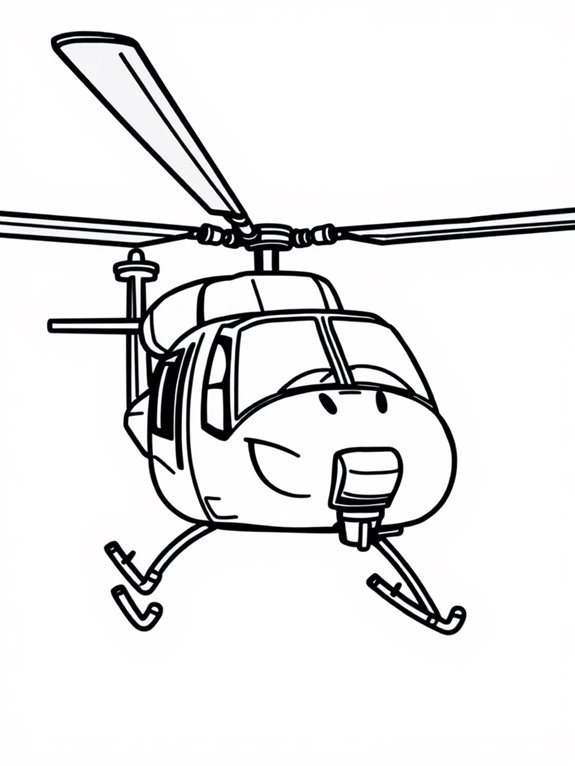 cartoon black hawk helicopter