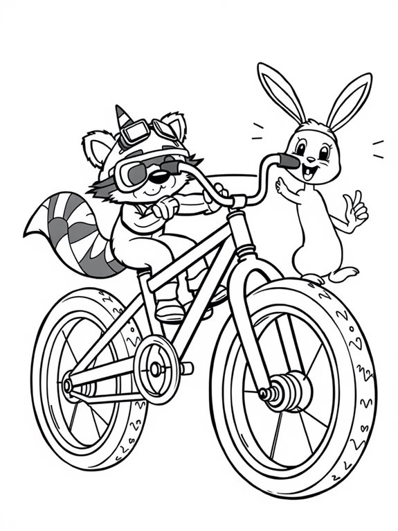 cartoon bmx bike coloring page