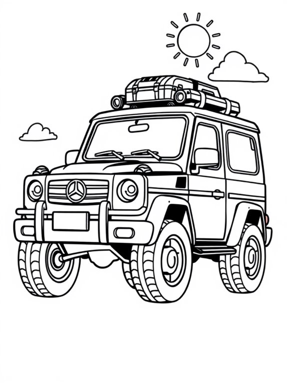 cartoon g wagon coloring page