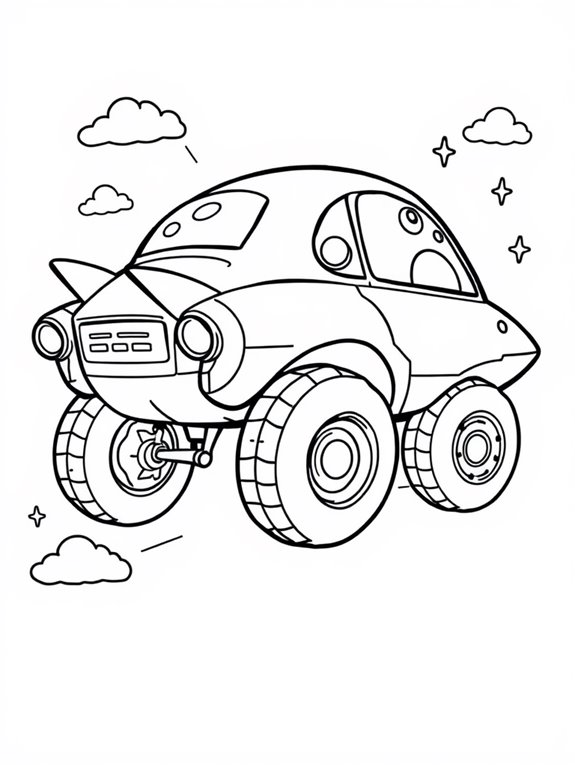 cartoon hover car design