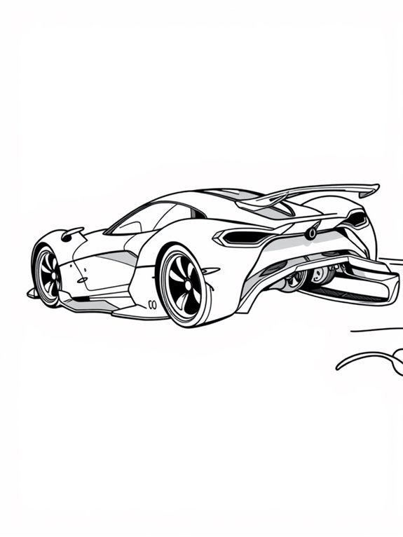 cartoon hypercar with wheels