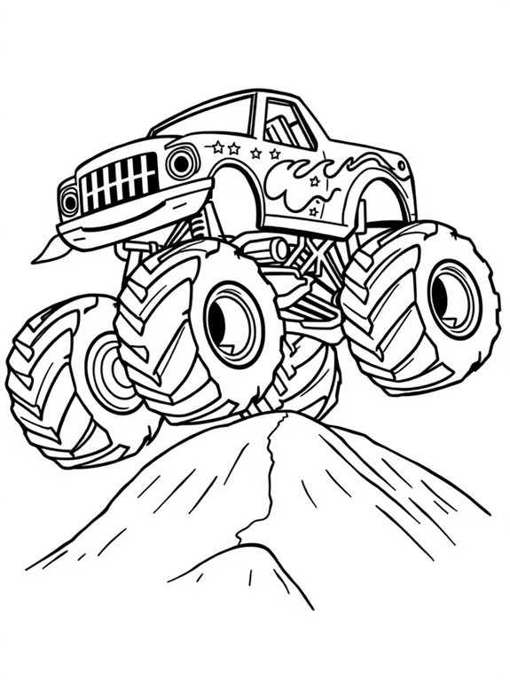 cartoon monster truck racer