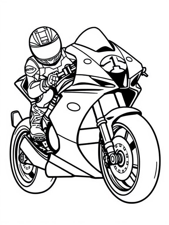 cartoon motorcycle racing fun