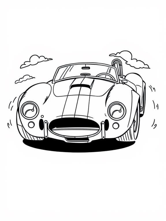 cartoon shelby cobra racer