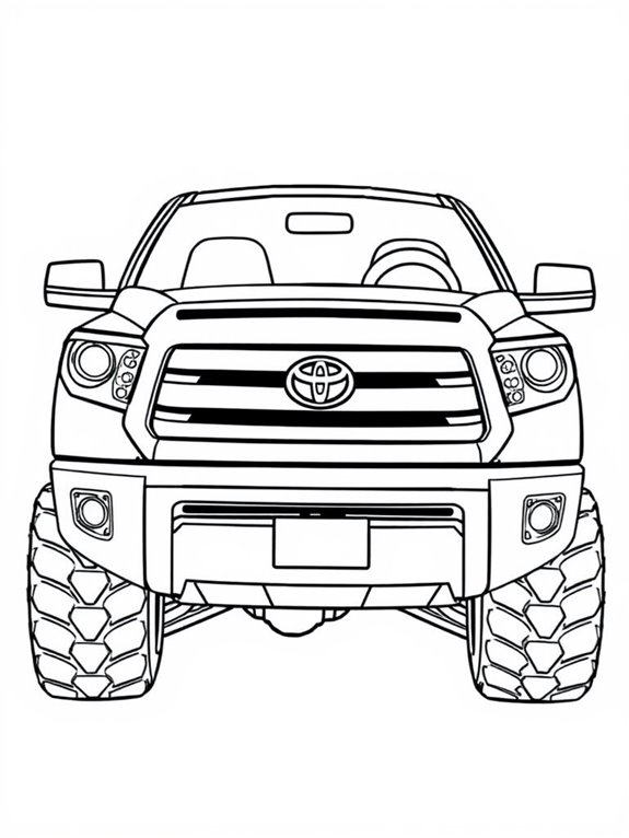 cartoon toyota tundra coloring