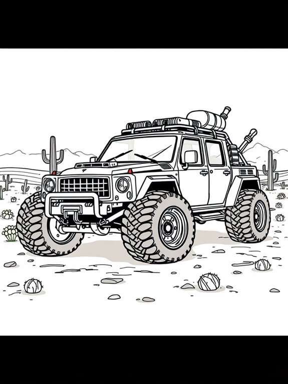 cartoonish post apocalyptic vehicle