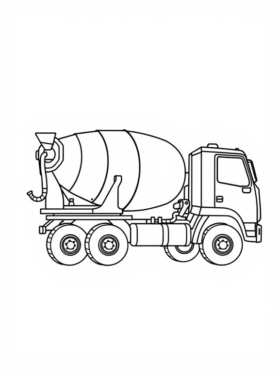 cement mixer truck coloring