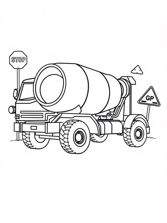 cement mixer truck illustration