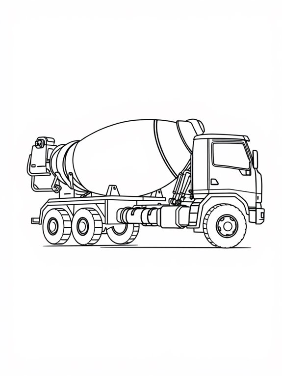 cement mixer truck illustration