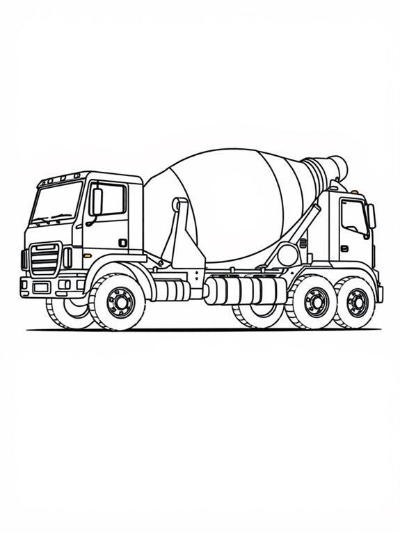 cement mixer truck outline