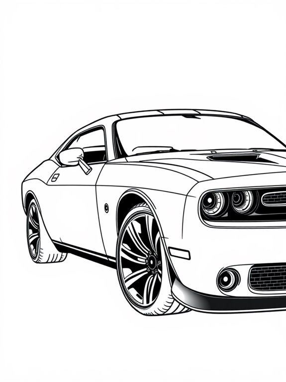 challenger coloring page design