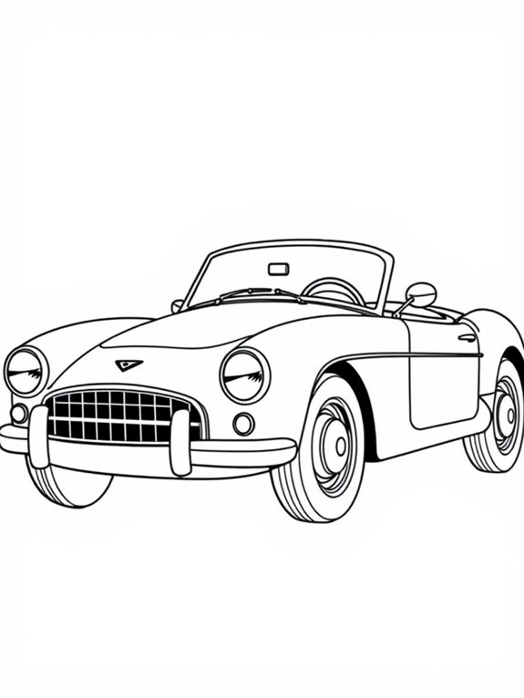 charming classic car illustration