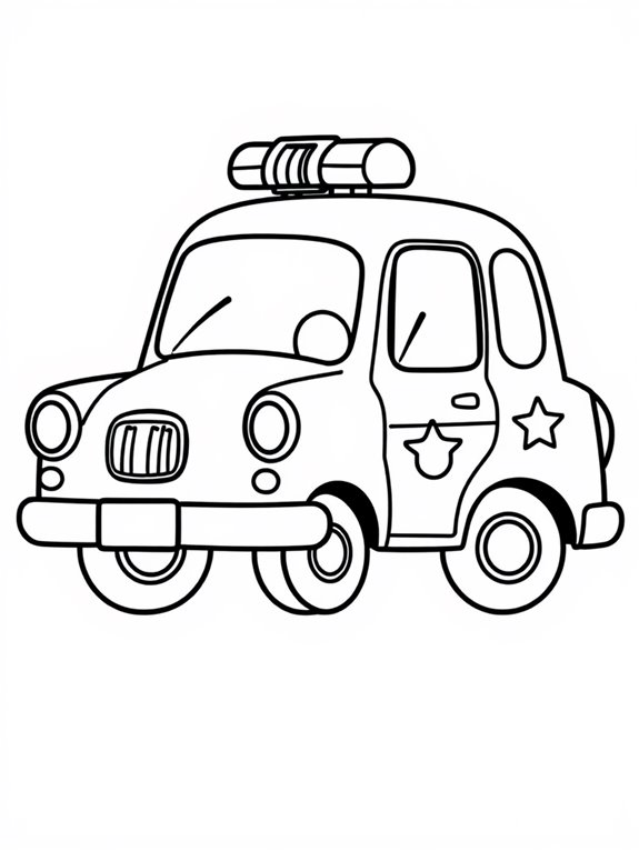 charming police car illustration