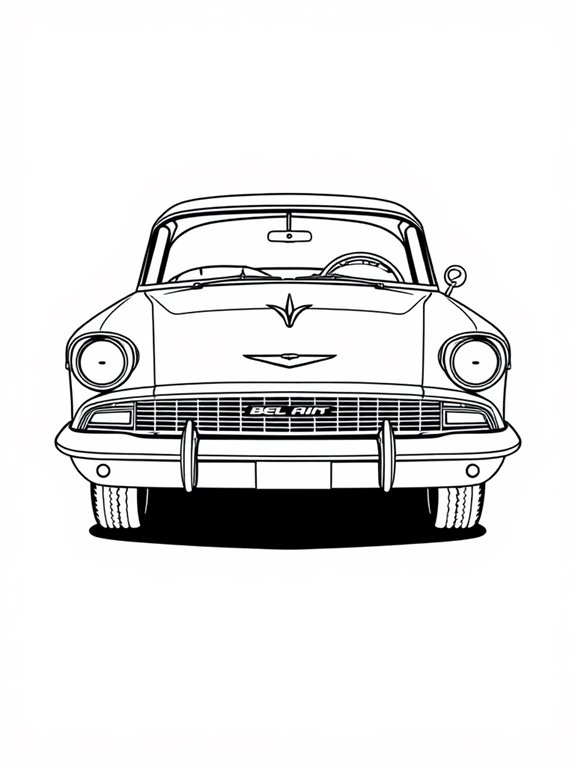 chevrolet bel air outline art