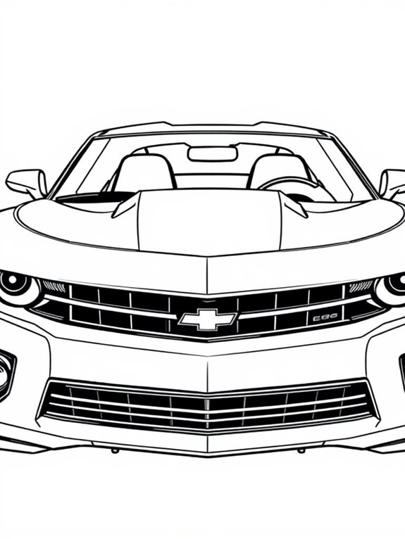 chevrolet camaro coloring page