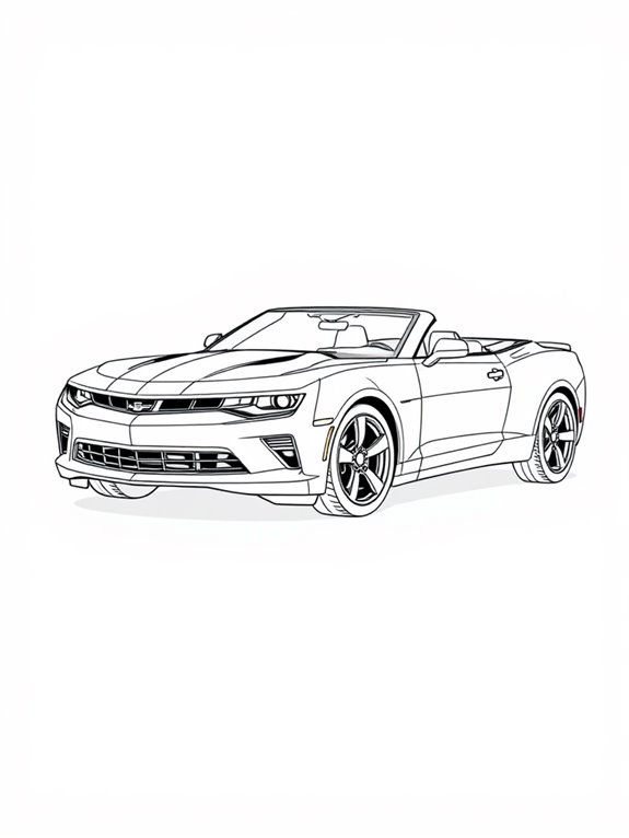 chevrolet camaro coloring page