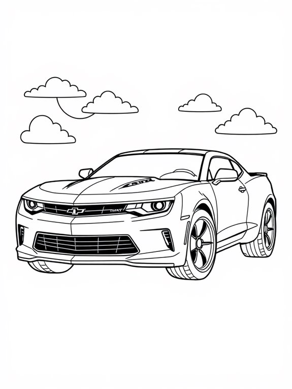 chevrolet camaro coloring page