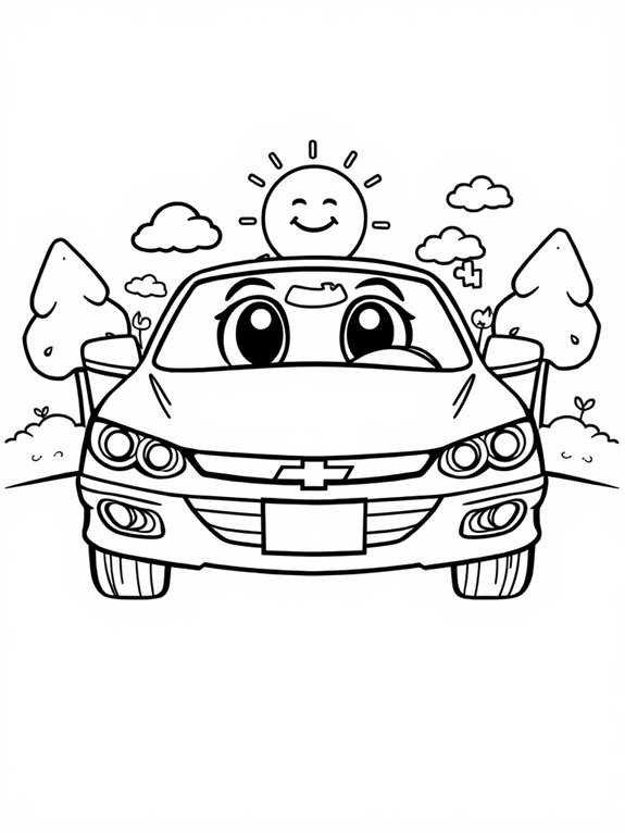 chevrolet impala coloring page