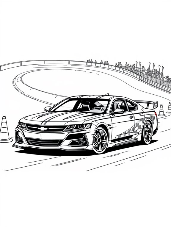 chevrolet impala racing coloring