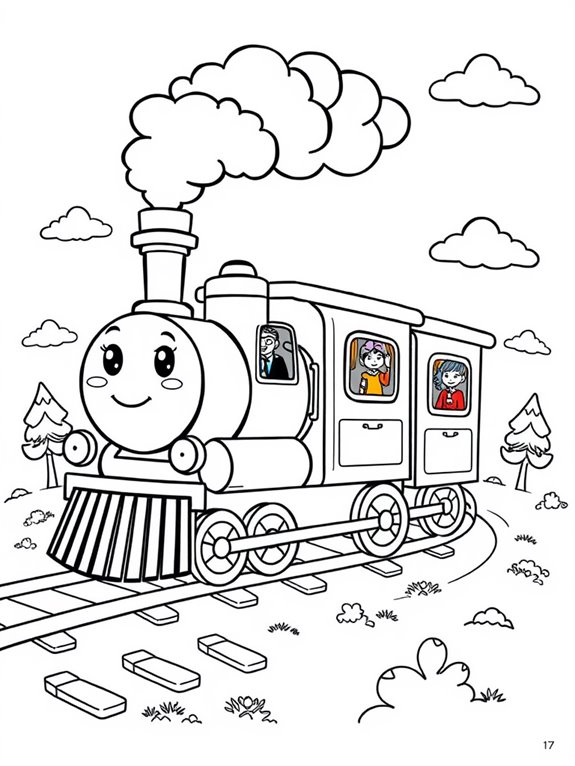 chibi steam train art