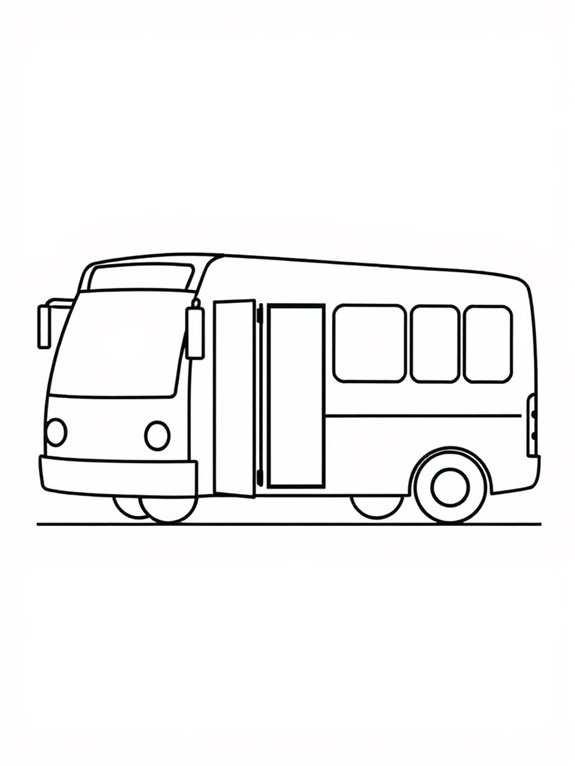 city bus coloring activity