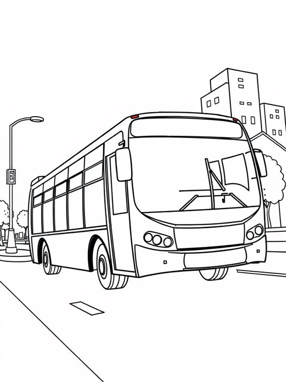 city bus coloring page