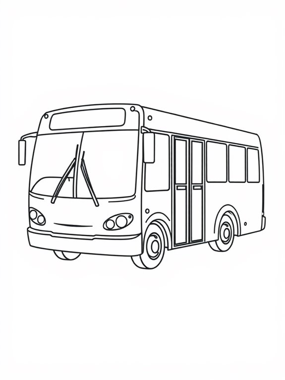 city bus coloring page