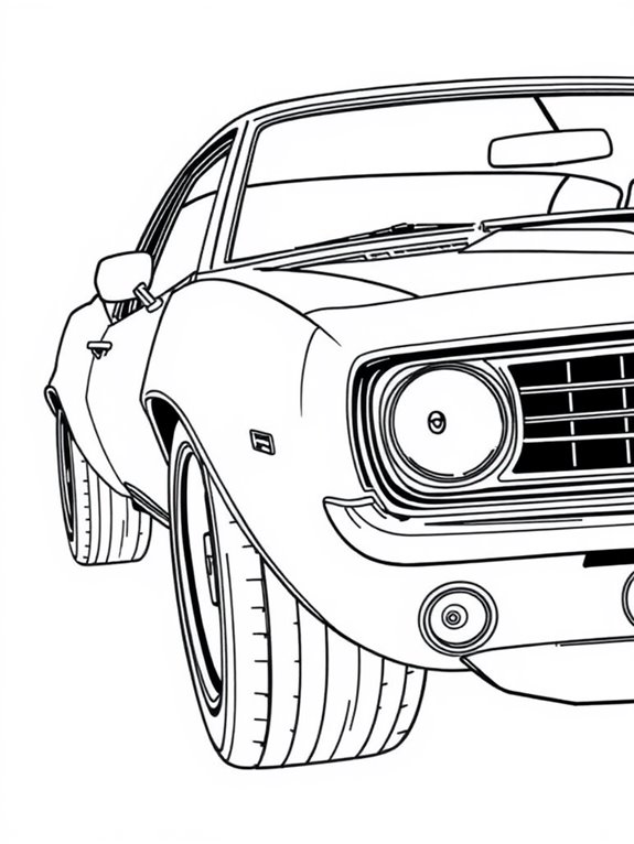 classic camaro coloring page