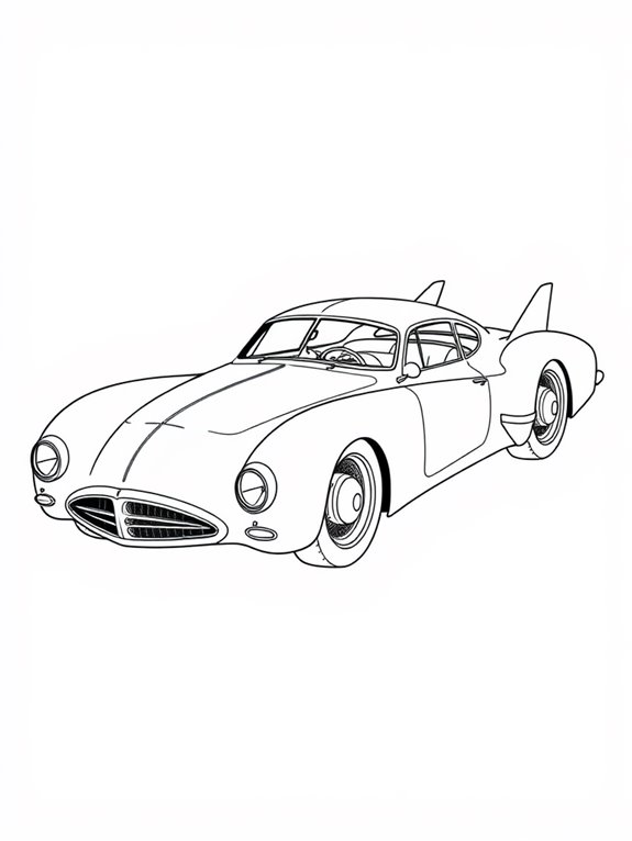 classic car coloring activity