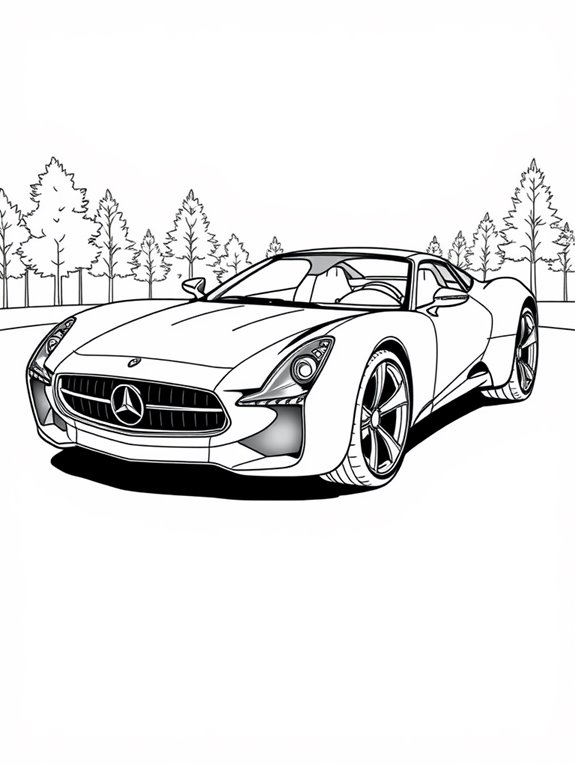 classic car coloring activity