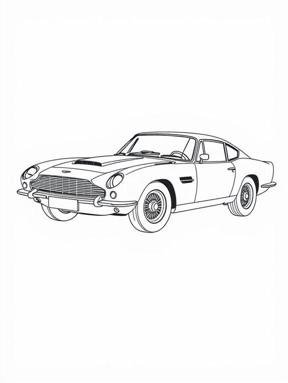 classic car coloring page