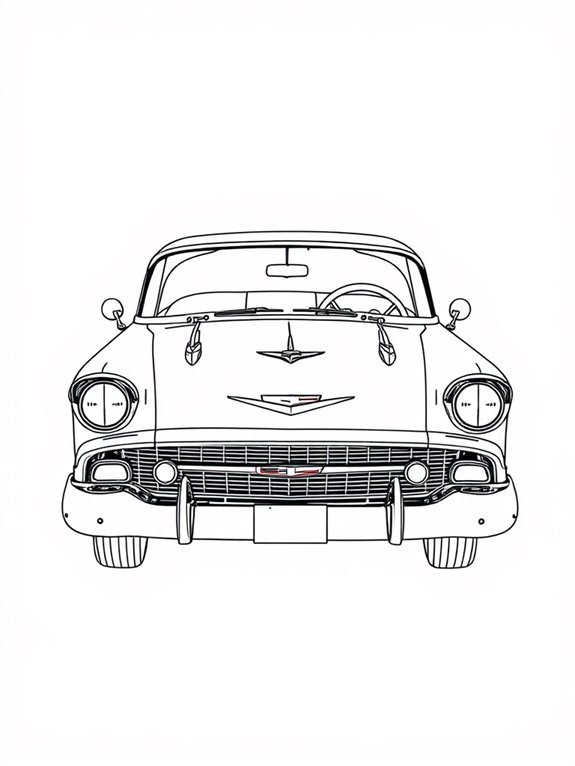 classic car coloring page