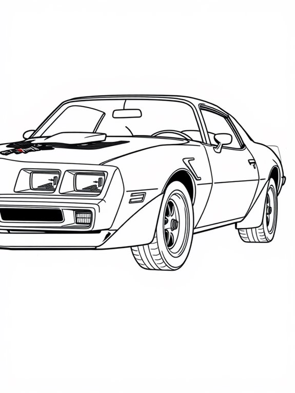 classic car coloring page