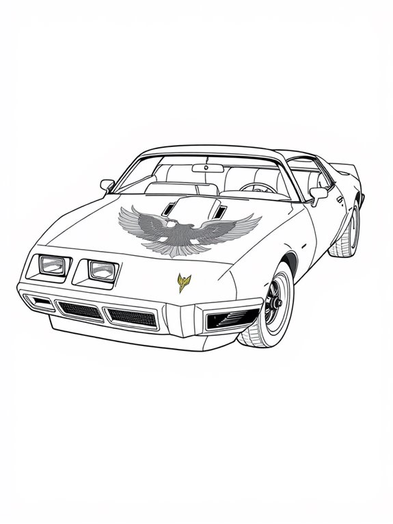 classic car coloring page