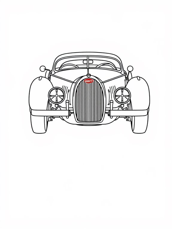 classic car coloring page