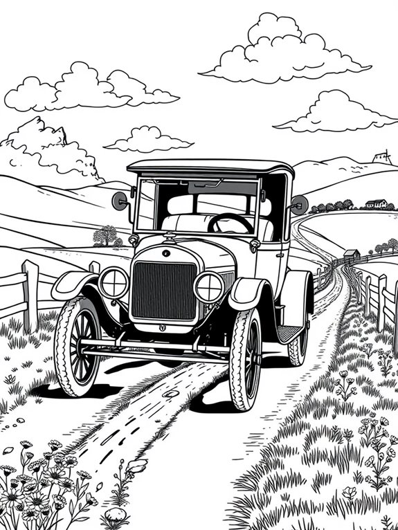 classic car countryside adventure