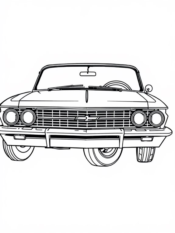 classic chevrolet impala coloring page