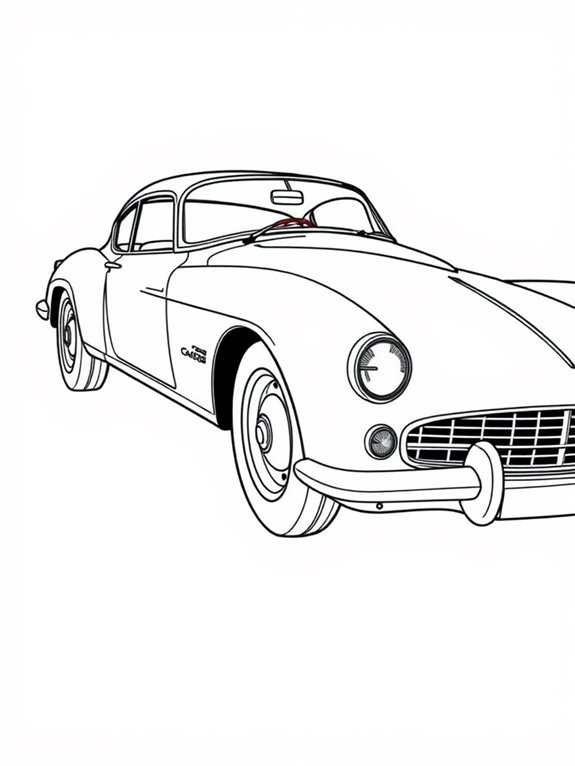 classic coupe line art