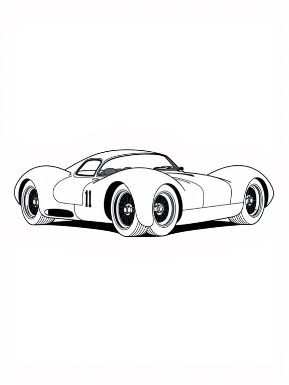 classic curves hypercar illustration