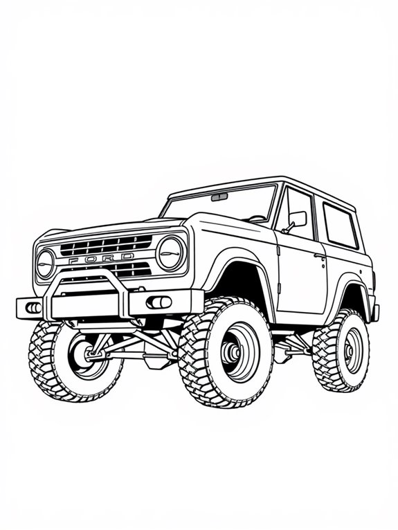 classic ford bronco outline