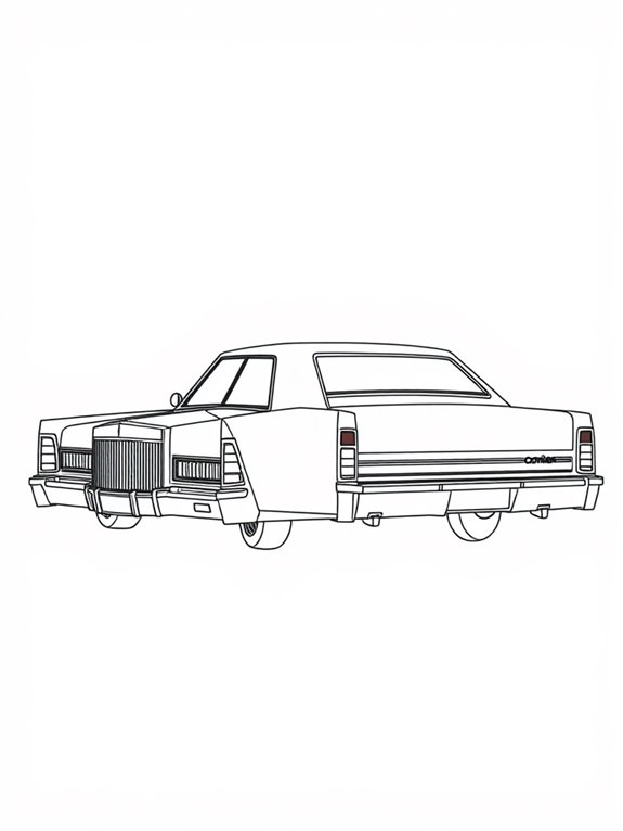 classic lincoln continental outline