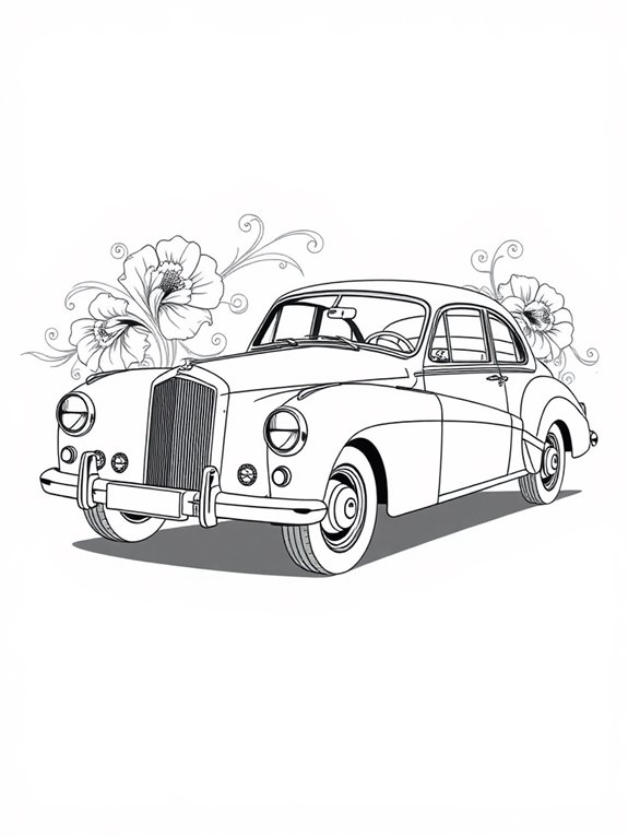 classic luxury car illustration