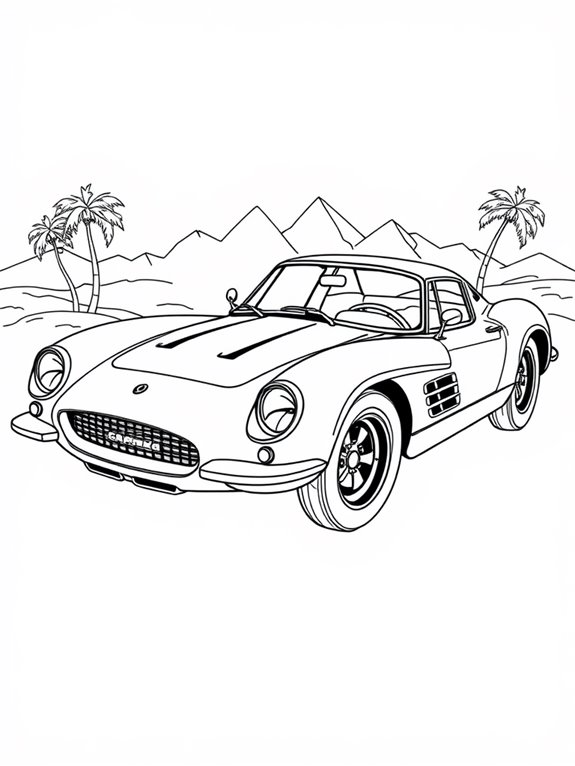 classic luxury vehicle illustration